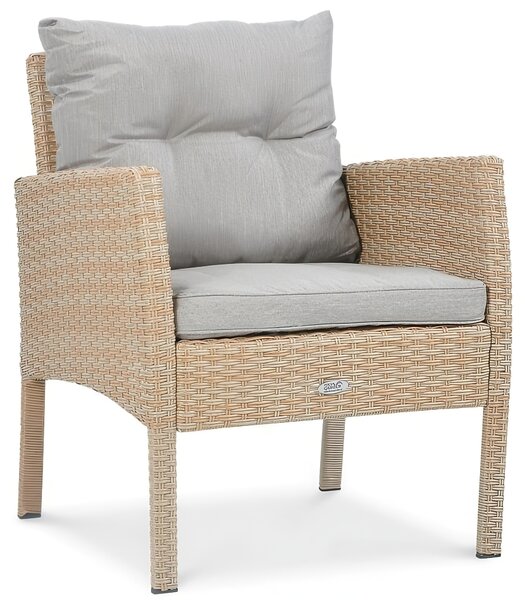 Narożnik z technorattanu CORTINA + FOTEL Beige