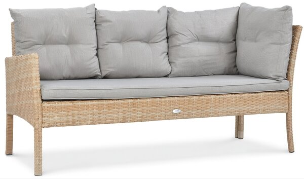 Narożnik z technorattanu CORTINA + FOTEL Beige