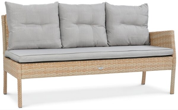 Narożnik z technorattanu CORTINA + FOTEL Beige