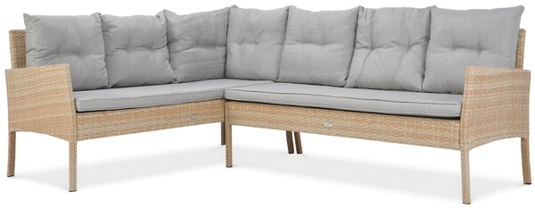 Narożnik z technorattanu CORTINA + FOTEL Beige