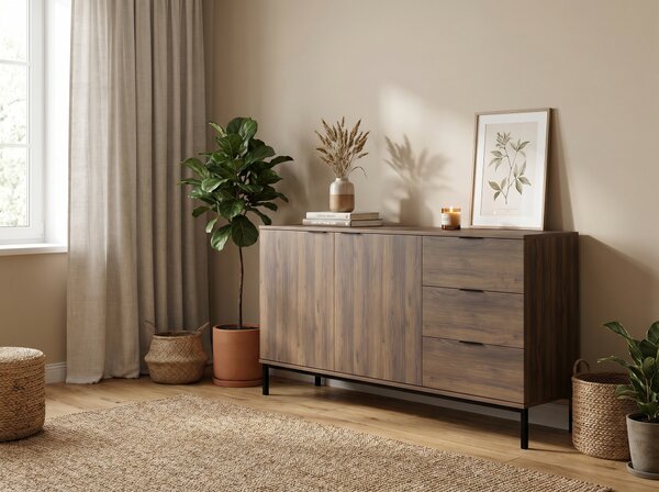 Komoda K2D3SZ 150 cm PULA orzech warmia