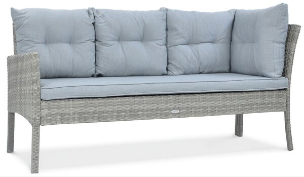 Narożnik z technorattanu CORTINA + FOTEL Dolphin Grey