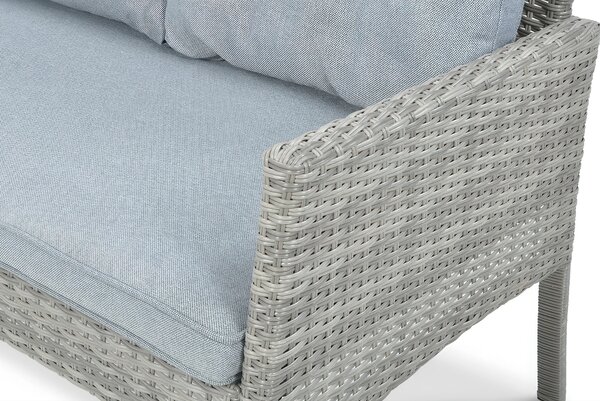 Narożnik z technorattanu CORTINA + FOTEL Dolphin Grey