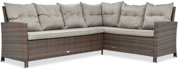 Narożnik z technorattanu IBIZA + FOTEL Brown