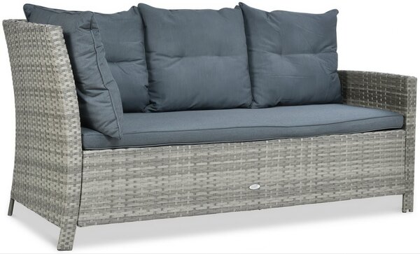 Narożnik z technorattanu IBIZA + FOTEL Grey
