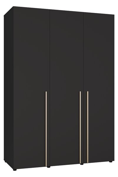 Szafa z drzwiami SZ3D DOMINO czarny mat