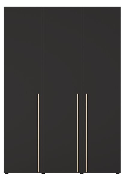 Szafa z drzwiami SZ3D DOMINO czarny mat