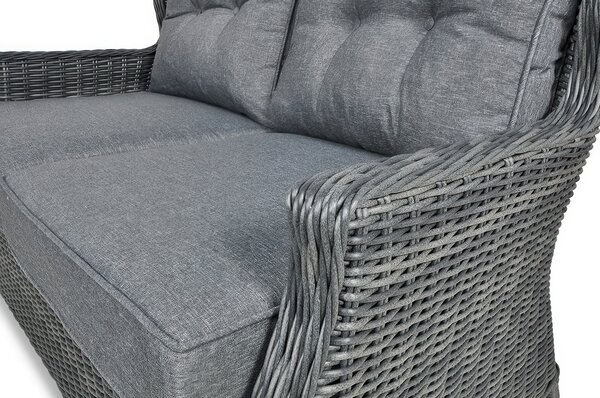 Meble z technorattanu TRIVENTO 2 Dark Grey