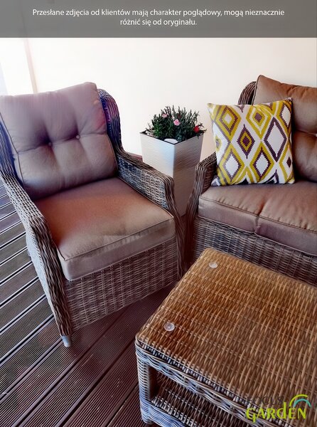 Meble z technorattanu TRIVENTO 2 Beige