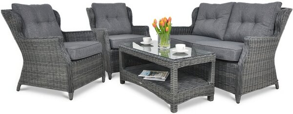 Meble z technorattanu TRIVENTO 2 Dark Grey