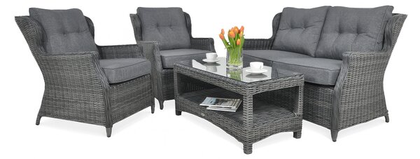 Meble z technorattanu TRIVENTO 2 Dark Grey