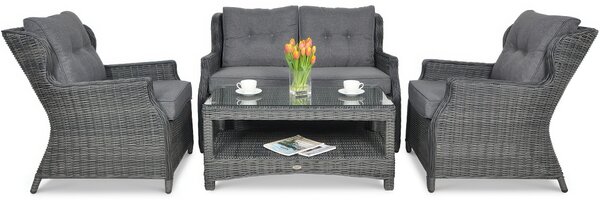 Meble z technorattanu TRIVENTO 2 Dark Grey