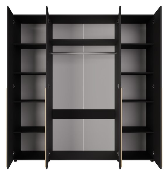Szafa z drzwiami 4D DOMINO czarny mat