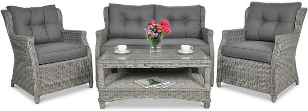 Meble z technorattanu TRIVENTO 2 Stone Grey