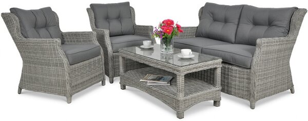 Meble z technorattanu TRIVENTO 2 Stone Grey