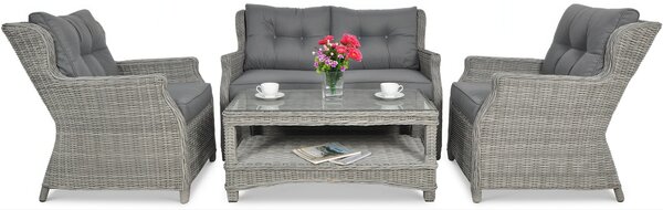 Meble z technorattanu TRIVENTO 2 Stone Grey