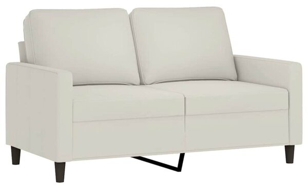 Sofa 2-osobowa, kremowy, 120 cm, tapicerowana aksamitem