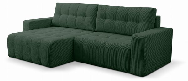 Narożnik MASONE sztruks zielony