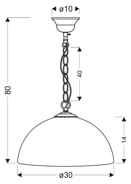 Szklana lampa wisząca z ozdobnym zawiesiem - 3X V157 A5-T19