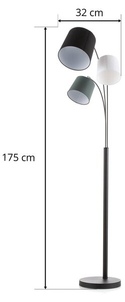 By Rydéns Lampa stojąca Foggy, czarny, salon / jadalnia, metal, nowoczesny