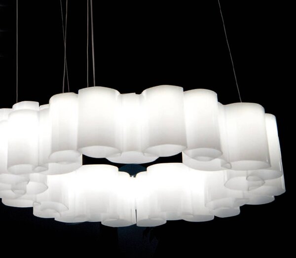 Stilnovo Lampa wisząca Honey, możliwość ściemniania, biały / opal, salon / jadalnia, tworzywo sztuczne, nowoczesny