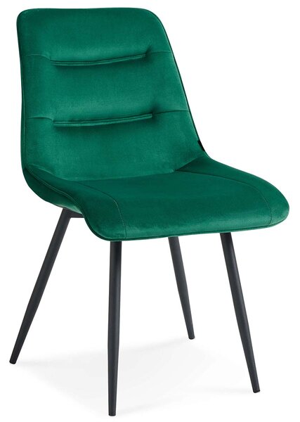 Krzesło tapicerowane DC-7022 zielone, welur #56