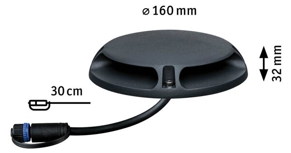 Paulmann Plug & Shine lampa stojąca LED 93920 2x3W 93920, możliwość ściemniania, czarny, aluminium, nowoczesny
