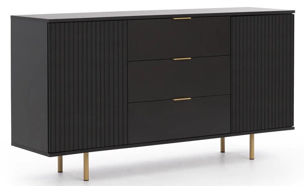 Komoda K2D3SZ 150 cm NUBIA czarny mat