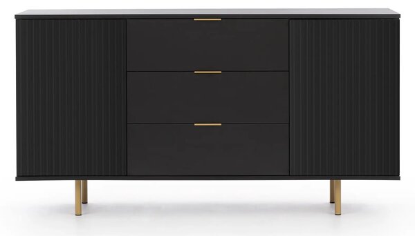 Komoda K2D3SZ 150 cm NUBIA czarny mat