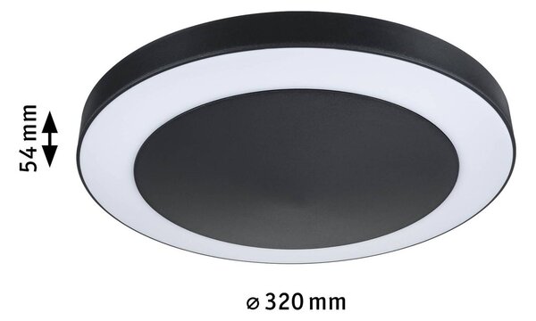 Paulmann Lampa zewnętrzna LED Circula ZigBee antracytowa Circula, możliwość ściemniania, czarny, tworzywo sztuczne, nowoczesny