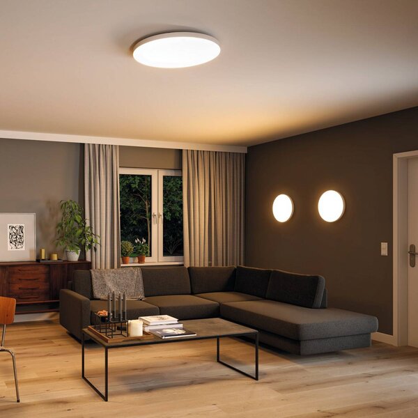 Paulmann Velora panel LED ZigBee CCT okrągły Ø 60 cm Velora, możliwość ściemniania, biały / opal, salon / jadalnia, metal, nowoczesny
