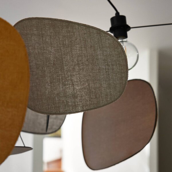 MARKET SET Lampa wisząca Screen 70's, możliwość ściemniania, multikolor, salon / jadalnia, tkanina / materiał / jedwab, design