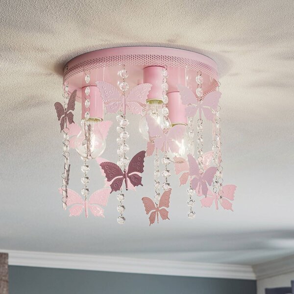 Lampa sufitowa Angelica Eko-Light, możliwość ściemniania, fioletowy / różowy / bladoróżowy, pokój dziecięcy, metal, młodzieżowy
