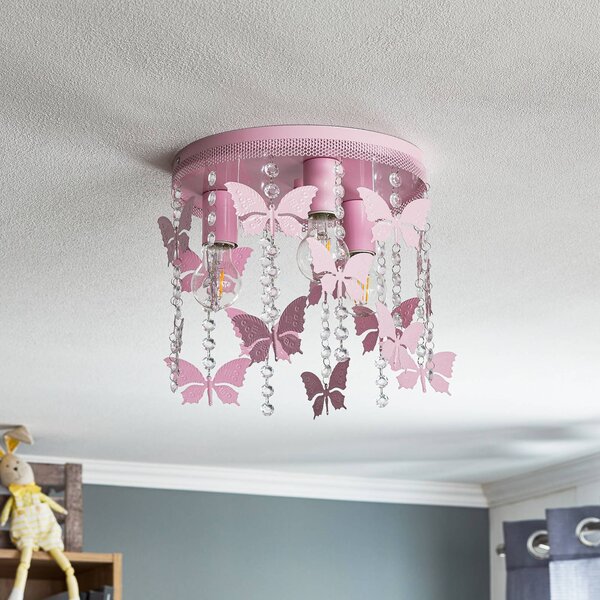Lampa sufitowa Angelica Eko-Light, możliwość ściemniania, fioletowy / różowy / bladoróżowy, pokój dziecięcy, metal, młodzieżowy