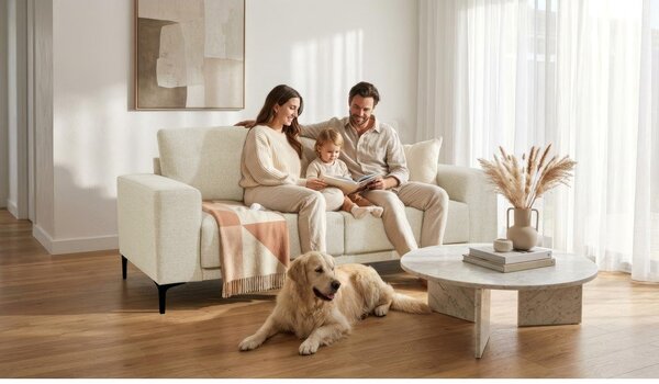 Beżowa sofa 164 cm Chile – Scandic