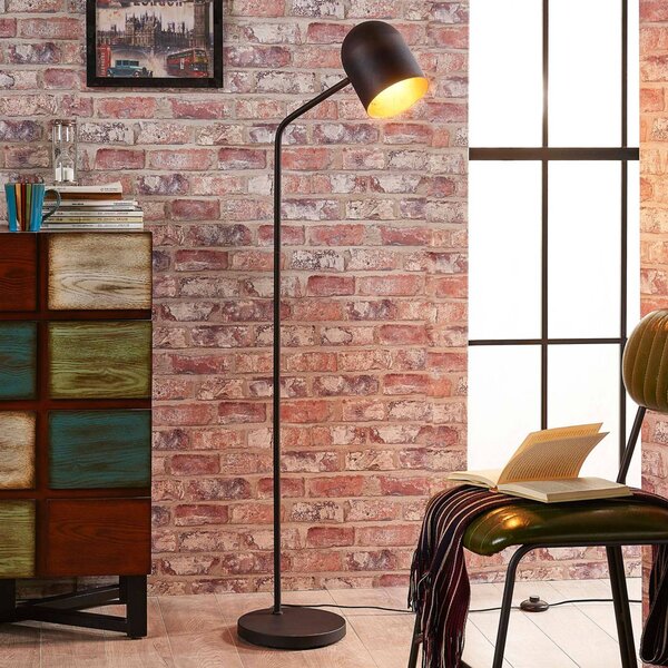 Lampa stojąca Morik Lindby, czarny, salon / jadalnia, metal, nowoczesny