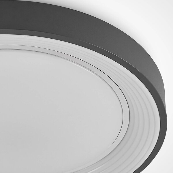 Lampa sufitowa LED Lindum Lindby, możliwość ściemniania, aluminiowy / szary / cynkowy, salon / jadalnia, metal, nowoczesny