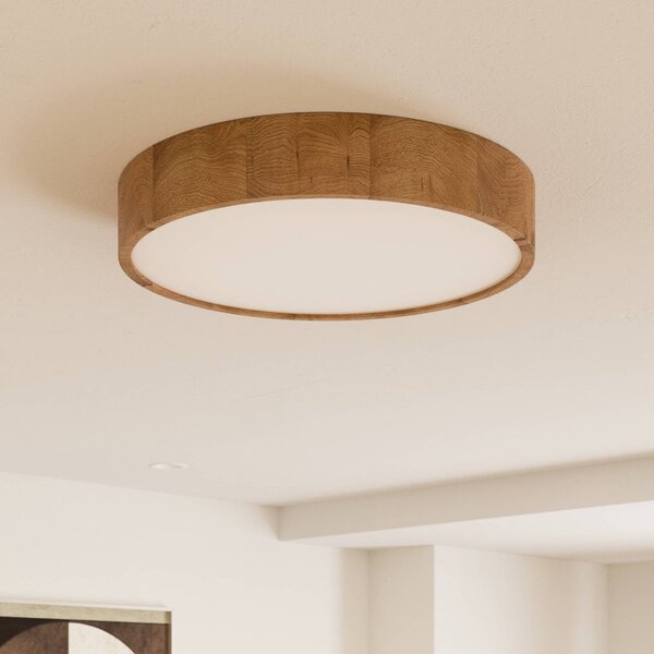 Lampa sufitowa Kerio Envostar, możliwość ściemniania, salon / jadalnia, drewno, nowoczesny