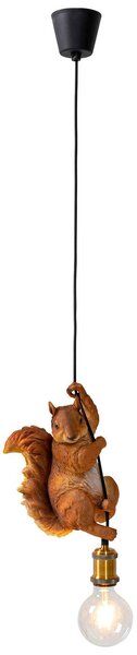 KARE Lampa wisząca Squirrel, możliwość ściemniania, brązowy / rdzawy, salon / jadalnia, tworzywo sztuczne, nowoczesny