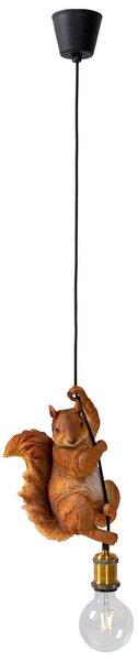 KARE Lampa wisząca Squirrel, możliwość ściemniania, brązowy / rdzawy, salon / jadalnia, tworzywo sztuczne, nowoczesny