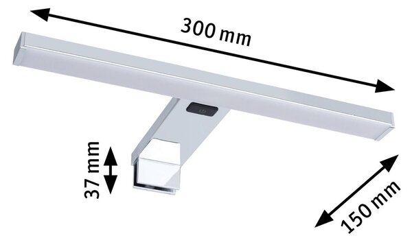 Paulmann Kinkiet Selo, chromowy / srebrny, łazienka, aluminium, nowoczesny