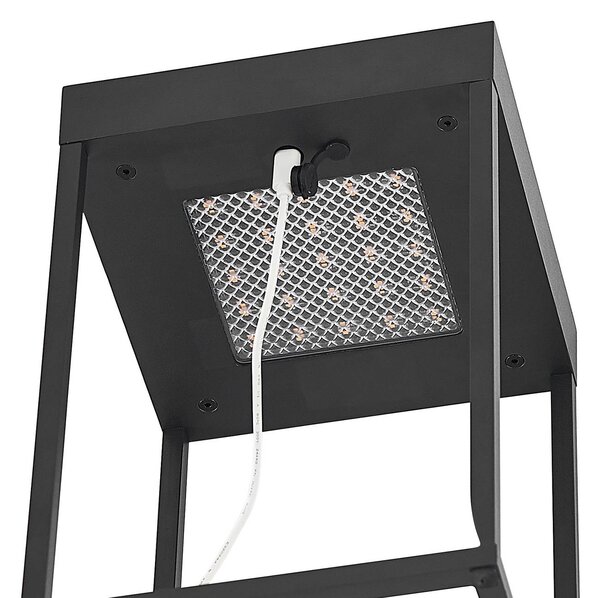 Lampa solarna LED Lynzy, 38cm, czarna, metal, IP65 Lynzy Lucande, możliwość ściemniania, czarny, aluminium, nowoczesny