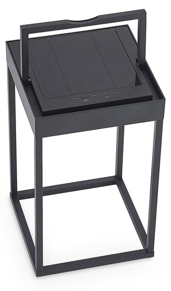 Lampa solarna LED Lynzy, 38cm, czarna, metal, IP65 Lynzy Lucande, możliwość ściemniania, czarny, aluminium, nowoczesny