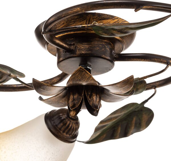 Lampa sufitowa Miranda ONLI, możliwość ściemniania, brązowy / mosiężny, salon / jadalnia, metal, florentyński