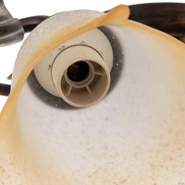 Lampa sufitowa Miranda ONLI, możliwość ściemniania, brązowy / mosiężny, salon / jadalnia, metal, florentyński