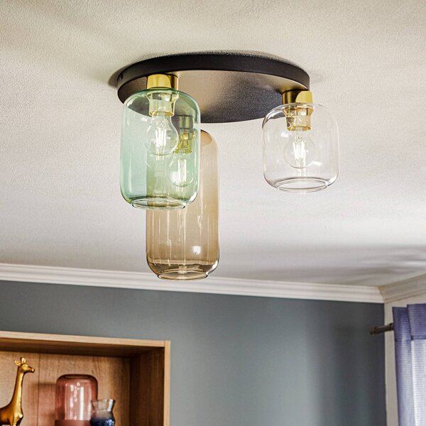 Lampa sufitowa Marco Green TK Lighting, możliwość ściemniania, przezroczysty / transparentny, salon / jadalnia, szkło, nowoczesny
