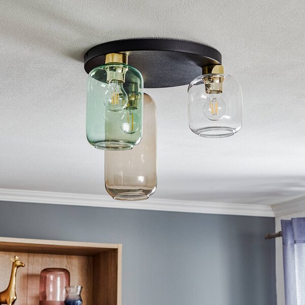 Lampa sufitowa Marco Green TK Lighting, możliwość ściemniania, przezroczysty / transparentny, salon / jadalnia, szkło, nowoczesny