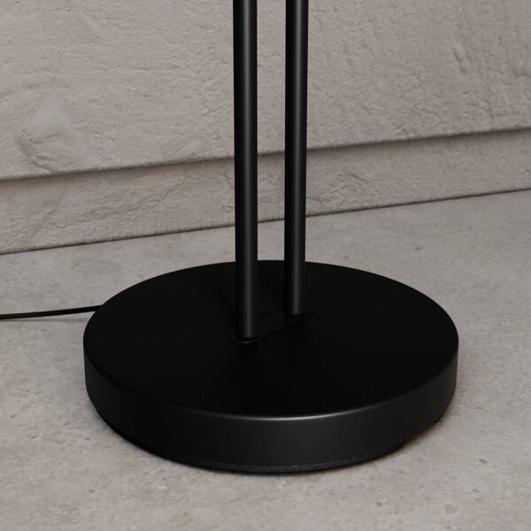 Lampa stojąca Medira Lucande, czarny, salon / jadalnia, metal, nowoczesny