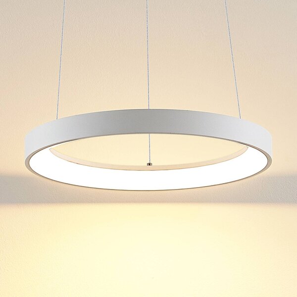 Lampa wisząca Vivy Arcchio, możliwość ściemniania, biały / opal, kuchnia, metal, nowoczesny