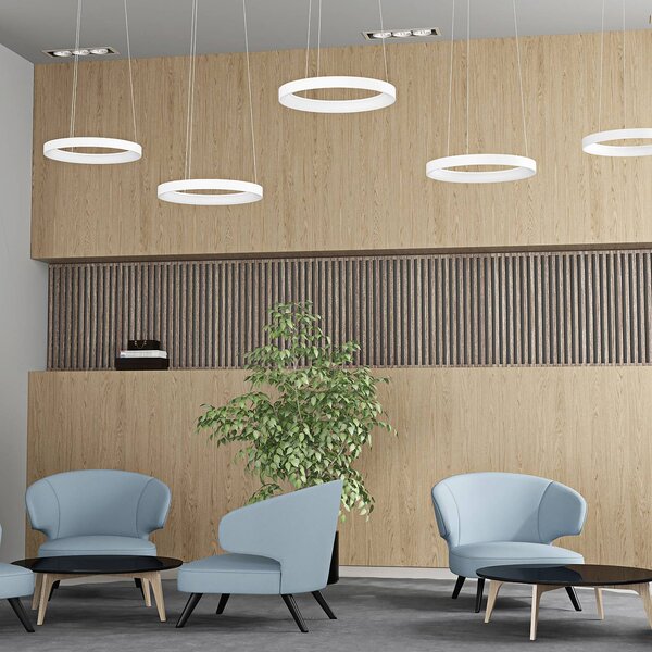 Lampa wisząca Vivy Arcchio, możliwość ściemniania, biały / opal, kuchnia, metal, nowoczesny